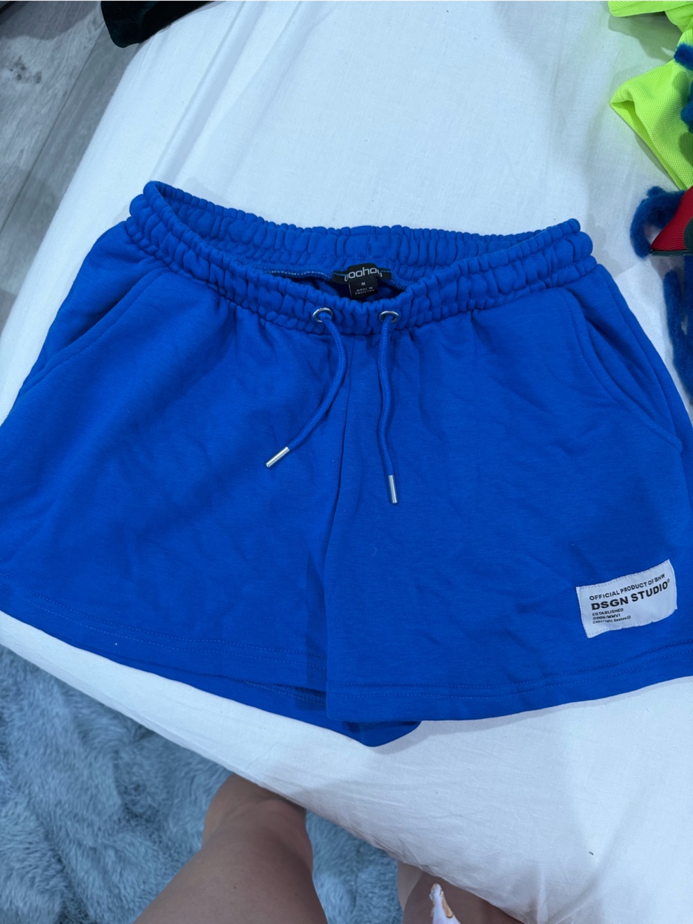 Boohoo Royal Blue Kids Drawstring Shorts